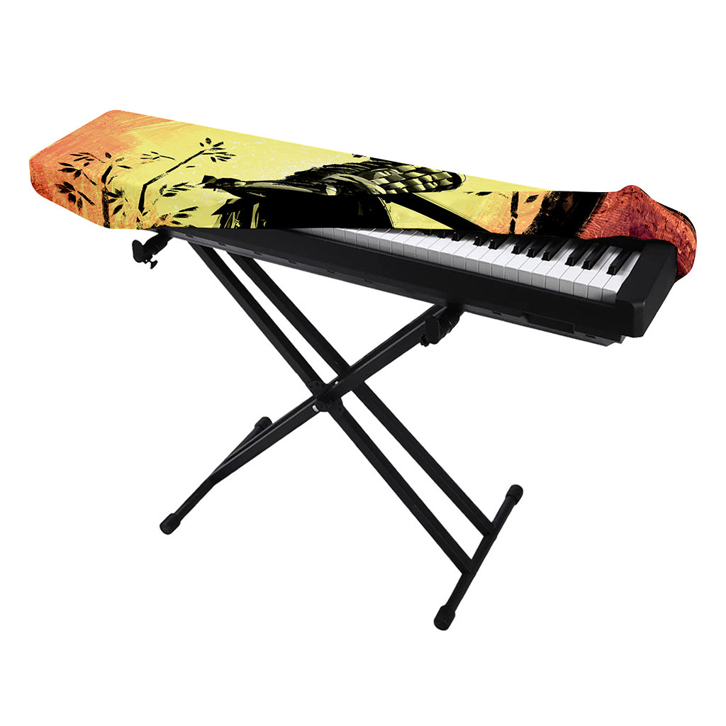 Sunset Samurai Warrior Print Piano Keyboard Cover