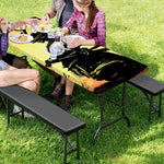 Sunset Samurai Warrior Print Picnic Table Cover