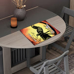 Sunset Samurai Warrior Print Placemat