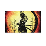 Sunset Samurai Warrior Print Polyester Flag