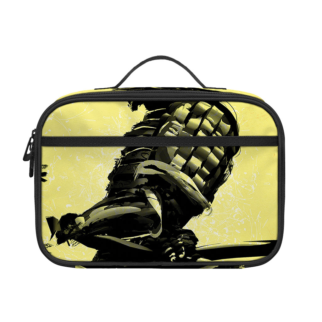 Sunset Samurai Warrior Print Portable Lunch Bag