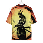 Sunset Samurai Warrior Print Rayon Hawaiian Shirt