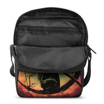 Sunset Samurai Warrior Print Rectangular Crossbody Bag