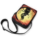 Sunset Samurai Warrior Print Rectangular Crossbody Bag