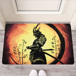 Sunset Samurai Warrior Print Rubber Doormat