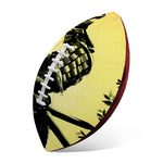 Sunset Samurai Warrior Print Rugby Ball