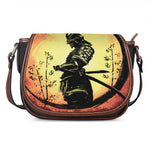 Sunset Samurai Warrior Print Saddle Bag