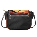 Sunset Samurai Warrior Print Saddle Bag