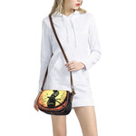 Sunset Samurai Warrior Print Saddle Bag