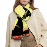 Sunset Samurai Warrior Print Scarf