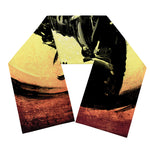 Sunset Samurai Warrior Print Scarf