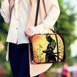 Sunset Samurai Warrior Print Shoulder Strap Bible Bag