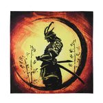 Sunset Samurai Warrior Print Silk Bandana