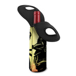 Sunset Samurai Warrior Print Single Neoprene Wine Tote