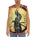 Sunset Samurai Warrior Print Sleeveless Baseball Jersey
