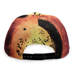 Sunset Samurai Warrior Print Snapback Cap