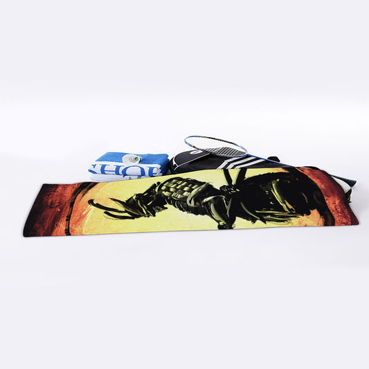 Sunset Samurai Warrior Print Sports Towel