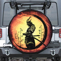 Sunset Samurai Warrior Print Tire Cover