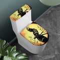 Sunset Samurai Warrior Print Toilet Lid And Tank Cover Set