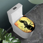 Sunset Samurai Warrior Print Toilet Lid Cover