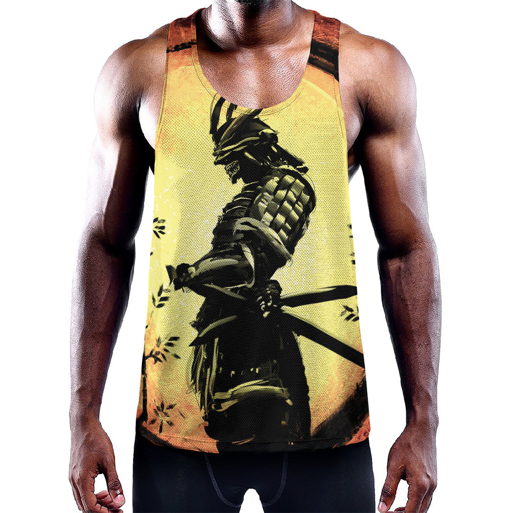 Sunset Samurai Warrior Print Training Tank Top