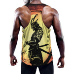 Sunset Samurai Warrior Print Training Tank Top