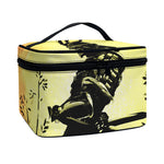 Sunset Samurai Warrior Print Travel Makeup Bag