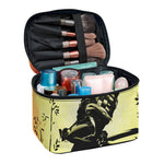 Sunset Samurai Warrior Print Travel Makeup Bag