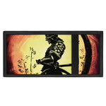 Sunset Samurai Warrior Print Trifold Wallet