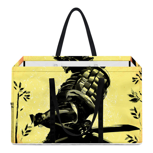 Sunset Samurai Warrior Print Utility Tote Bag