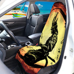 Sunset Samurai Warrior Print Waterproof Car Seat Cover