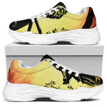 Sunset Samurai Warrior Print White Chunky Shoes