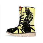 Sunset Samurai Warrior Print Winter Boots