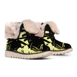 Sunset Samurai Warrior Print Winter Boots
