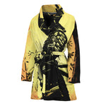 Sunset Samurai Warrior Print Women's Bathrobe
