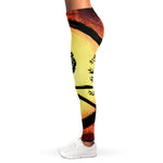 Sunset Samurai Warrior Print Women's Leggings