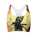 Sunset Samurai Warrior Print Women's Sports Bra