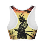 Sunset Samurai Warrior Print Women's Sports Bra