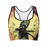 Sunset Samurai Warrior Print Women's Sports Bra