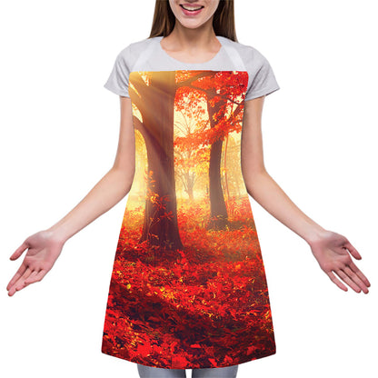 Sunshine Autumn Tree Print Adjustable Apron