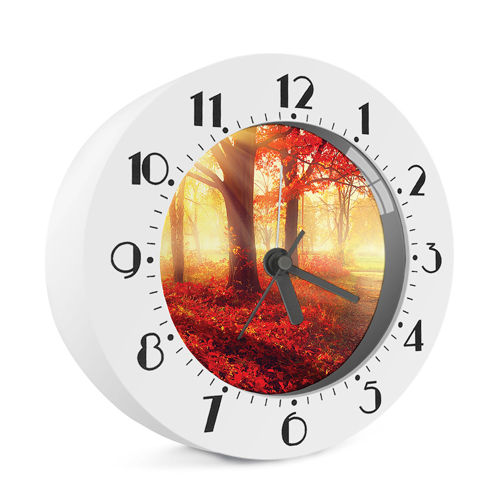 Sunshine Autumn Tree Print Alarm Clock