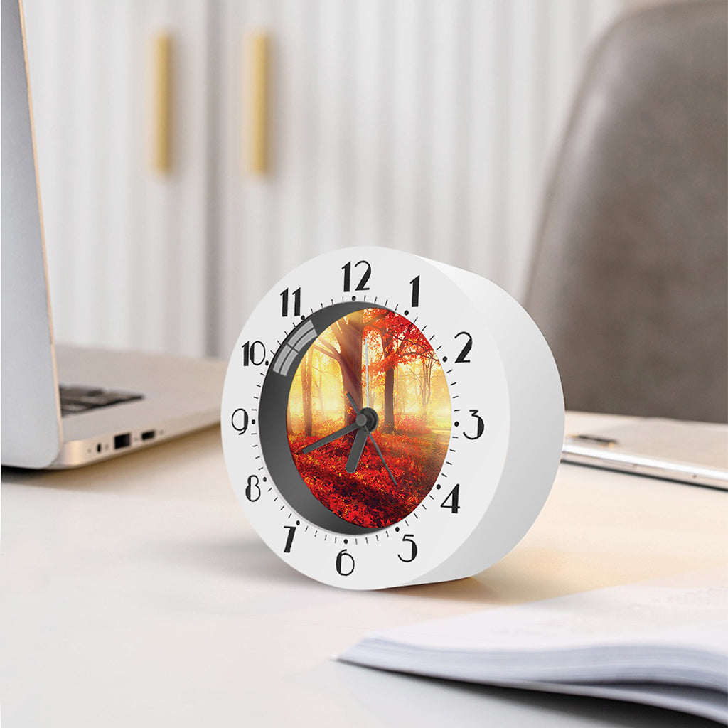 Sunshine Autumn Tree Print Alarm Clock