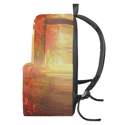 Sunshine Autumn Tree Print Backpack
