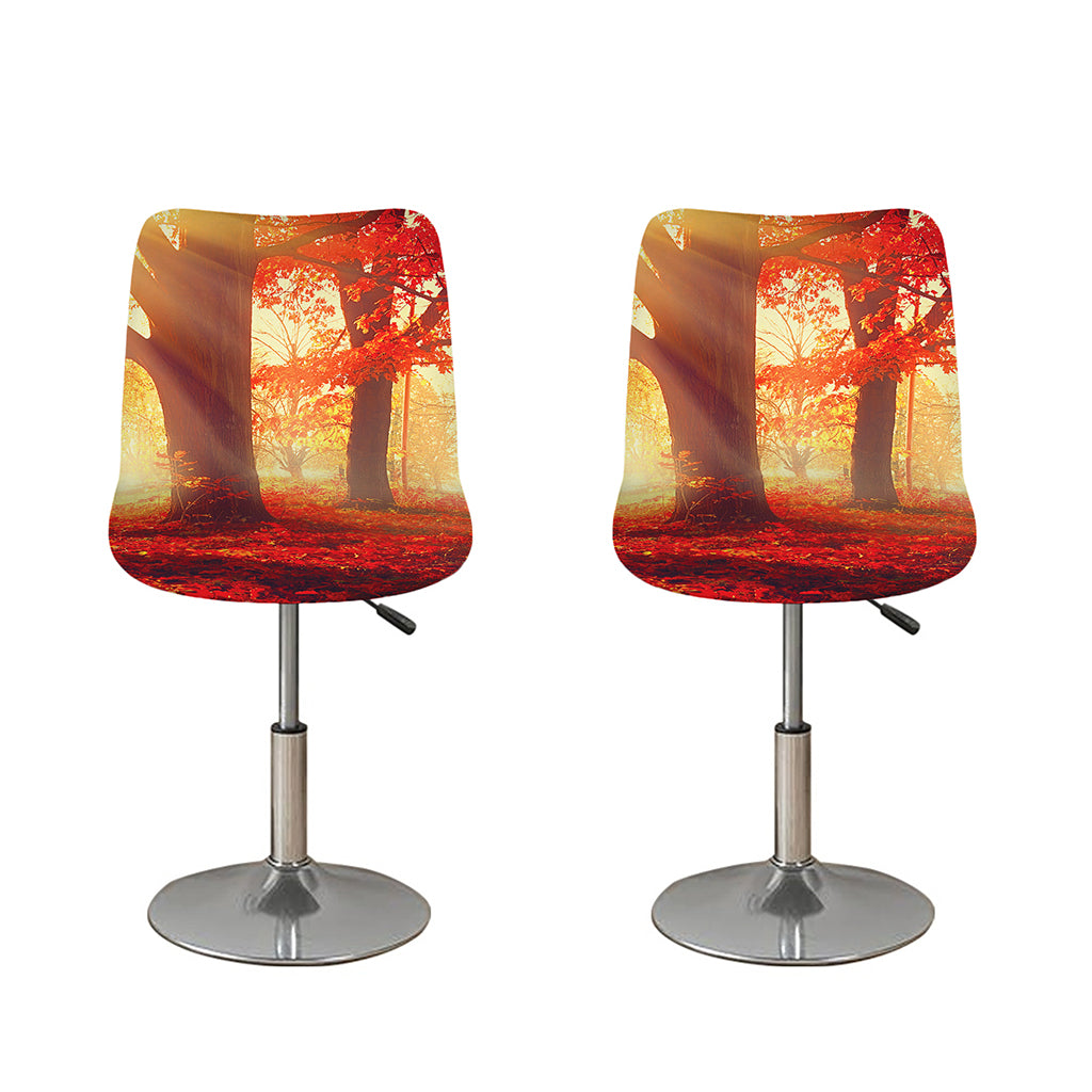 Sunshine Autumn Tree Print Bar Stool Covers