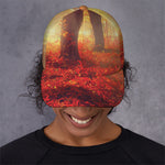 Sunshine Autumn Tree Print Baseball Cap