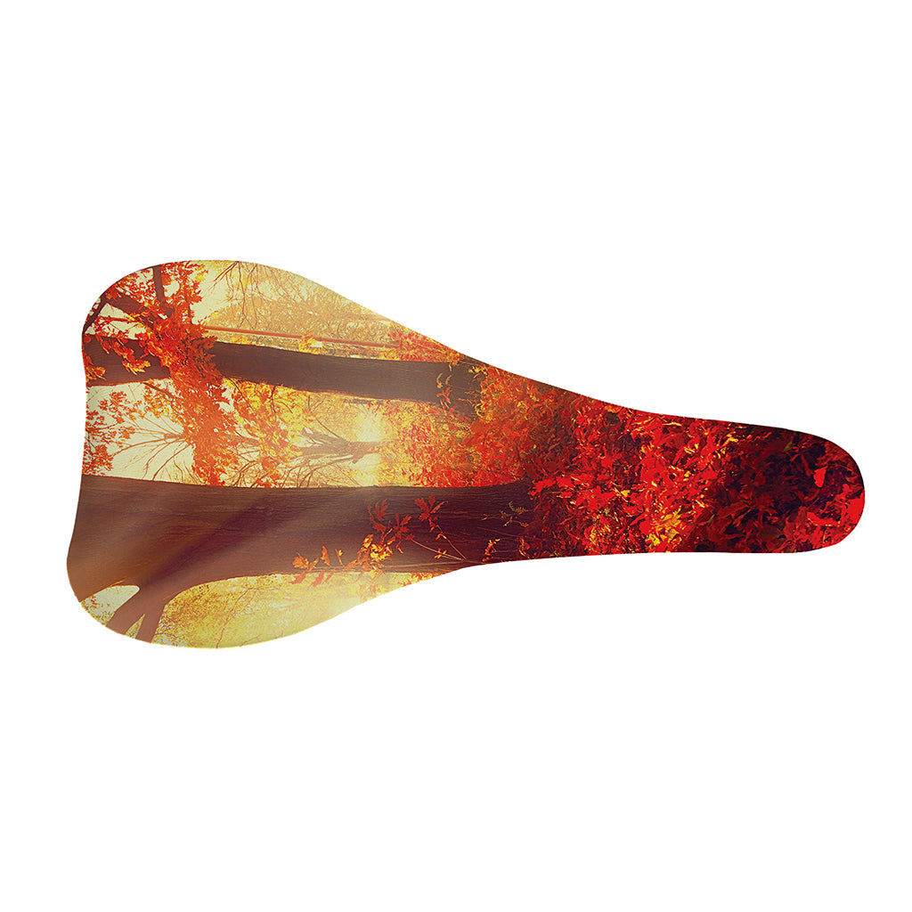 Sunshine Autumn Tree Print Bicycle Seat Cover