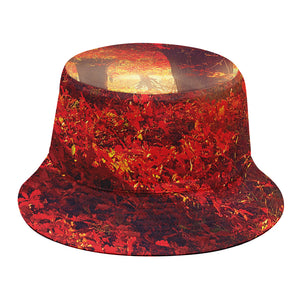 Sunshine Autumn Tree Print Bucket Hat