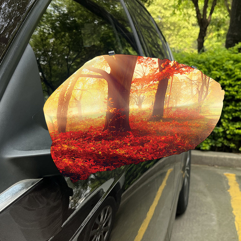Sunshine Autumn Tree Print Car Side Mirror Covers