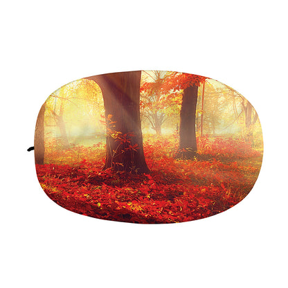 Sunshine Autumn Tree Print Car Side Mirror Covers