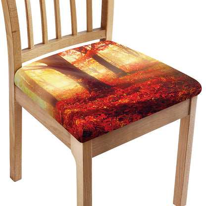 Sunshine Autumn Tree Print Chair Cushion Cover